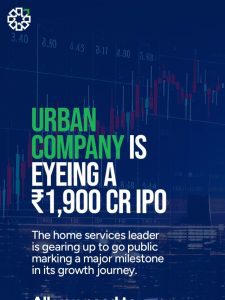Urban Company is eyeing a Rs 1,900 Cr IPO