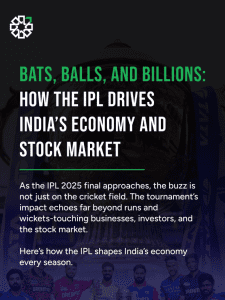 Bats, Balls, and Billions: How the IPL Drives India’s Economy and Stock Market