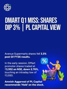 DMart Q1 FY26 Results: Shares Slip, Margins Under Pressure | PL Capital’s View