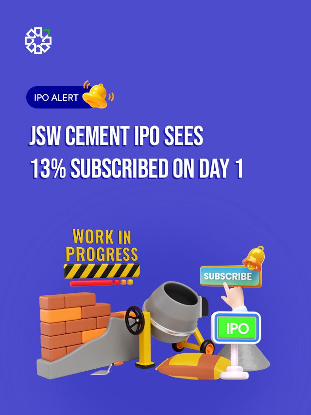 JSW Cement IPO Sees 13% Subscribed on Day 1