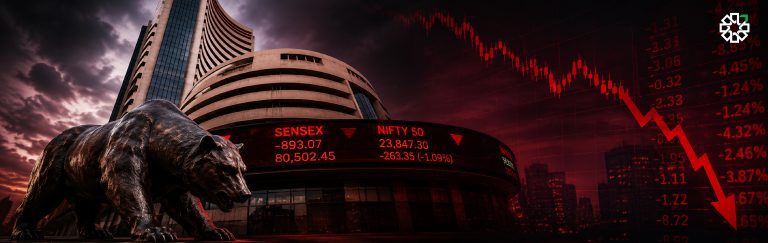 Sensex Sheds 893 Points, Nifty Slips Below 23,850 as Global Sell-off Drags Markets Lower